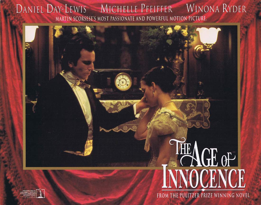 THE AGE OF INNOCENCE Original Lobby Card 4 Daniel Day-Lewis Michelle Pfeiffer