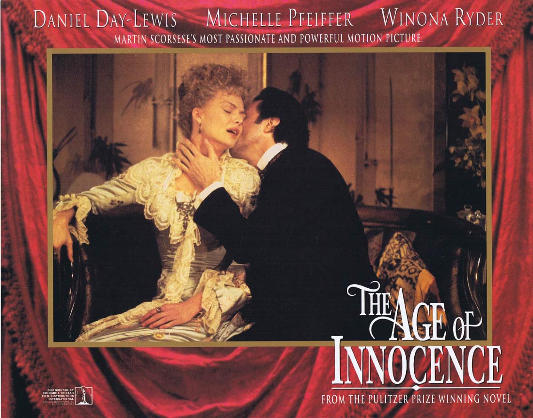 THE AGE OF INNOCENCE Original Lobby Card 5 Daniel Day-Lewis Michelle Pfeiffer