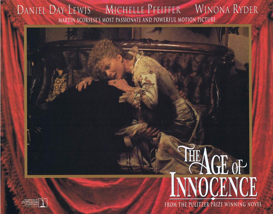 THE AGE OF INNOCENCE Original Lobby Card 6 Daniel Day-Lewis Michelle Pfeiffer