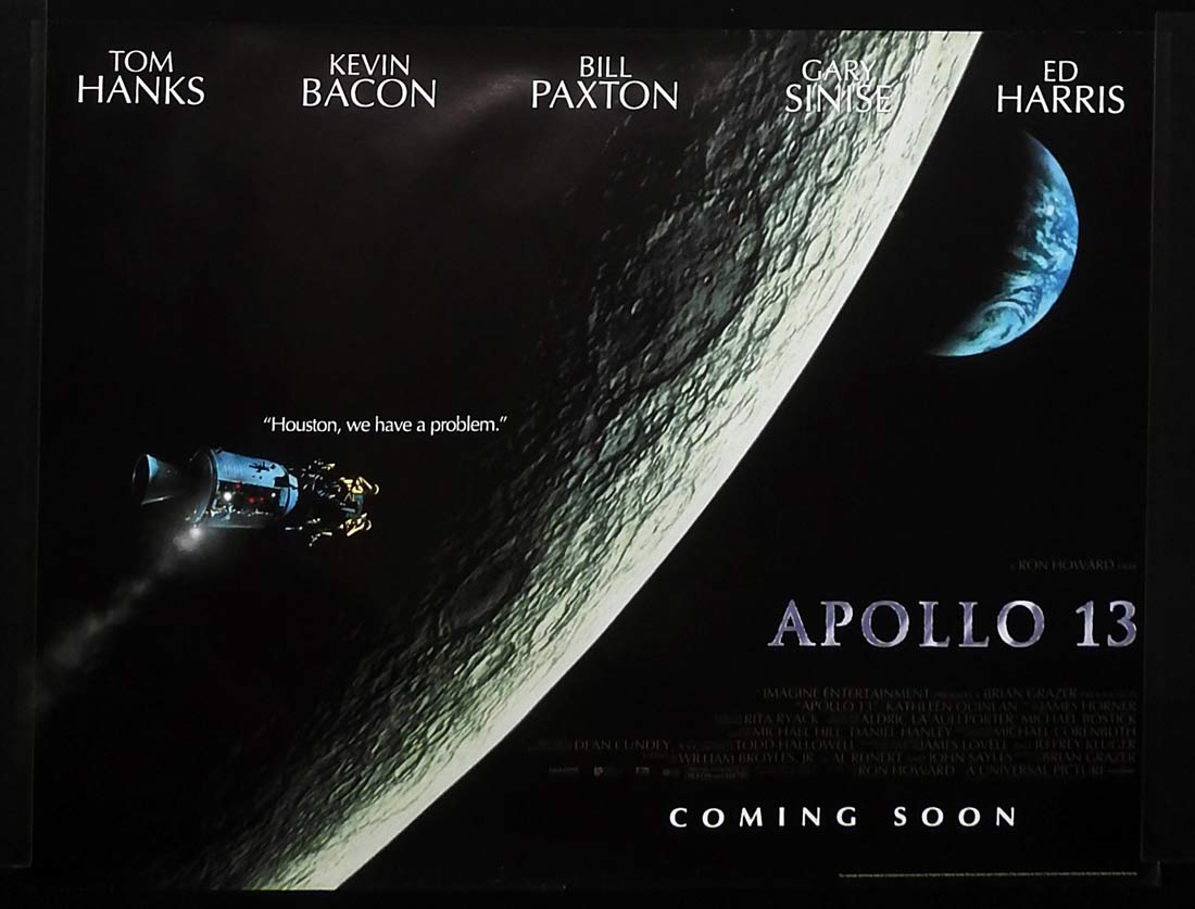 APOLLO 13 Original ROLLED ADV British Quad Movie Poster Tom Hanks