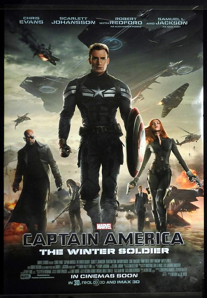 CAPTAIN AMERICA The Winter Soldier Original Rolled US One sheet Movie poster Chris Evans