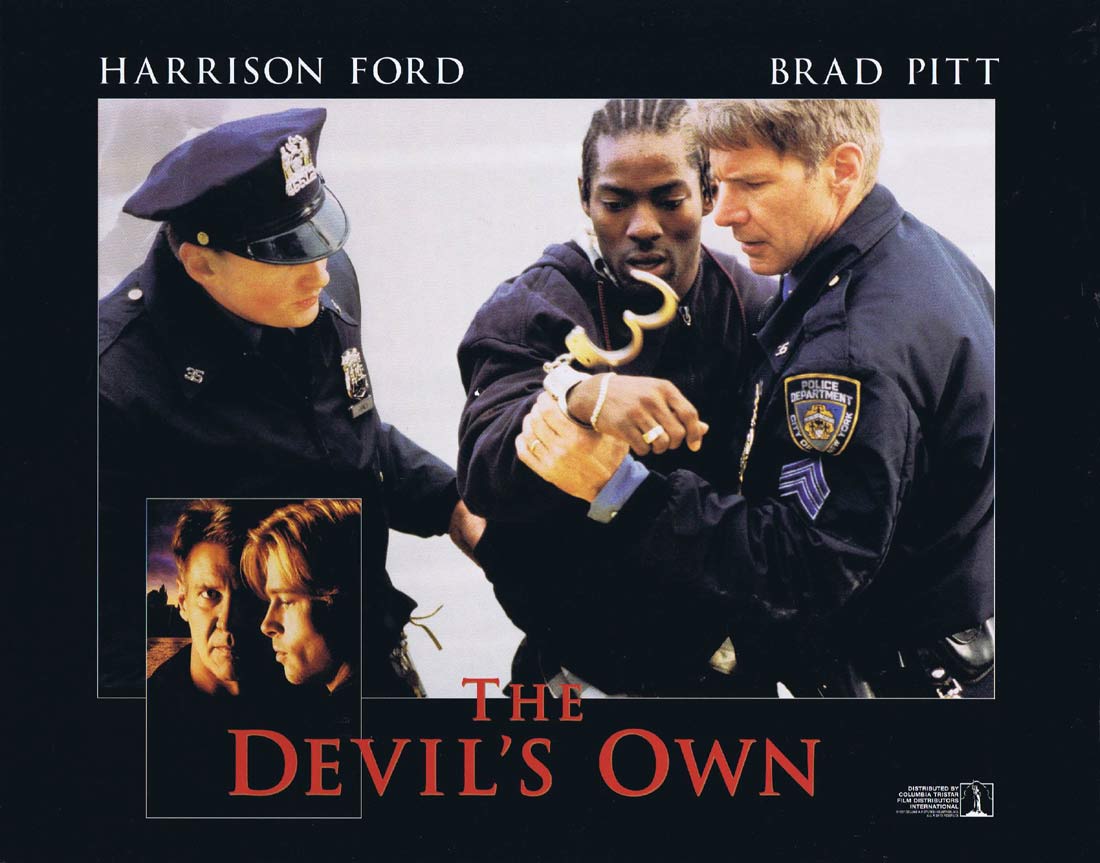 THE DEVIL’S OWN Original Lobby Card 1 Harrison Ford Brad Pitt