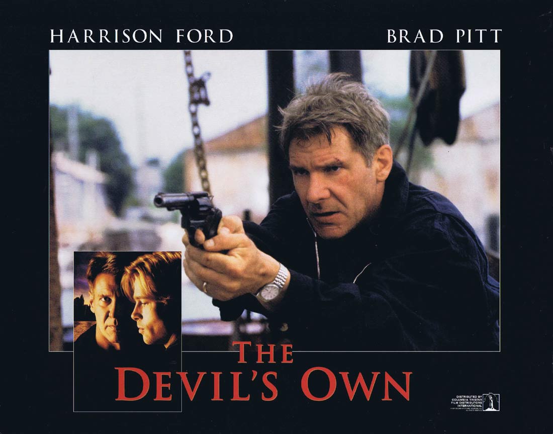 THE DEVIL’S OWN Original Lobby Card 3 Harrison Ford Brad Pitt
