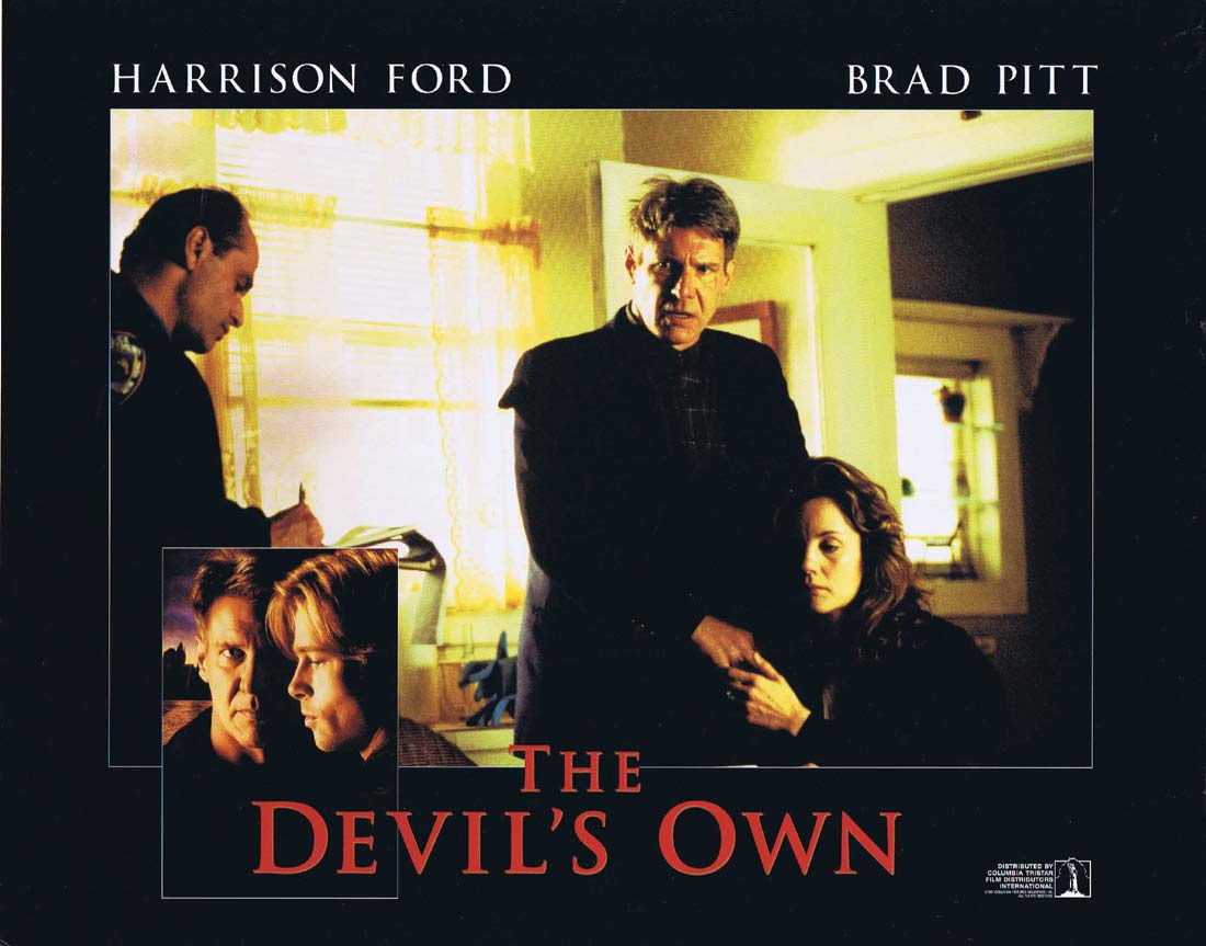 THE DEVIL’S OWN Original Lobby Card 6 Harrison Ford Brad Pitt