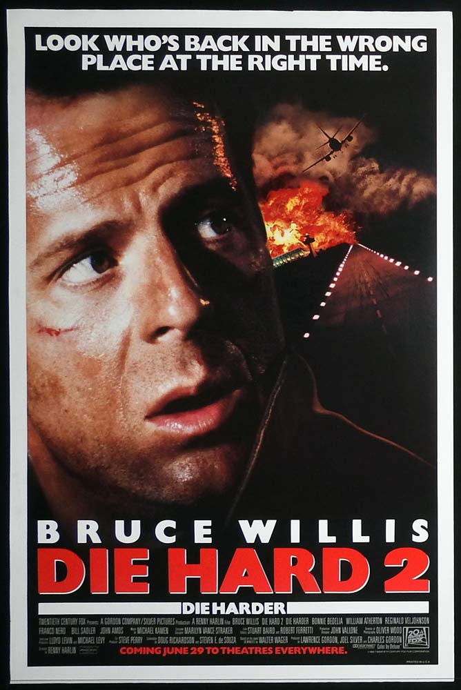 DIE HARD 2 Original US ROLLED INT One Sheet Movie poster Bruce Willis