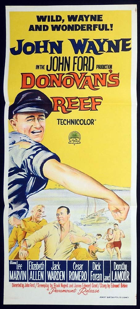 DONOVAN’S REEF Original Daybill Movie Poster John Wayne Lee Marvin