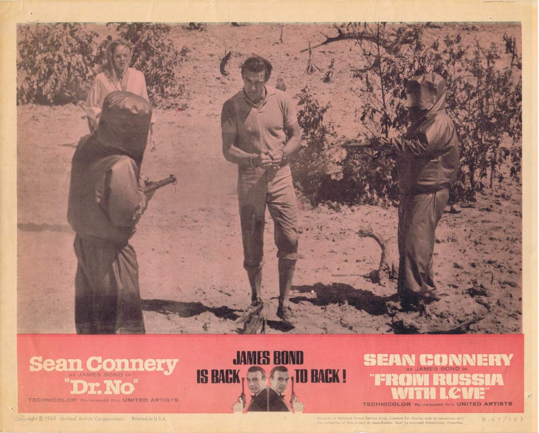 DR NO / FROM RUSSIA WITH LOVE Original Lobby Card 8 Sean Connery James Bond 1965