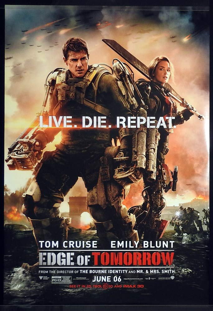 EDGE OF TOMORROW Original Rolled US ADV One sheet Movie poster Tom Cruise B