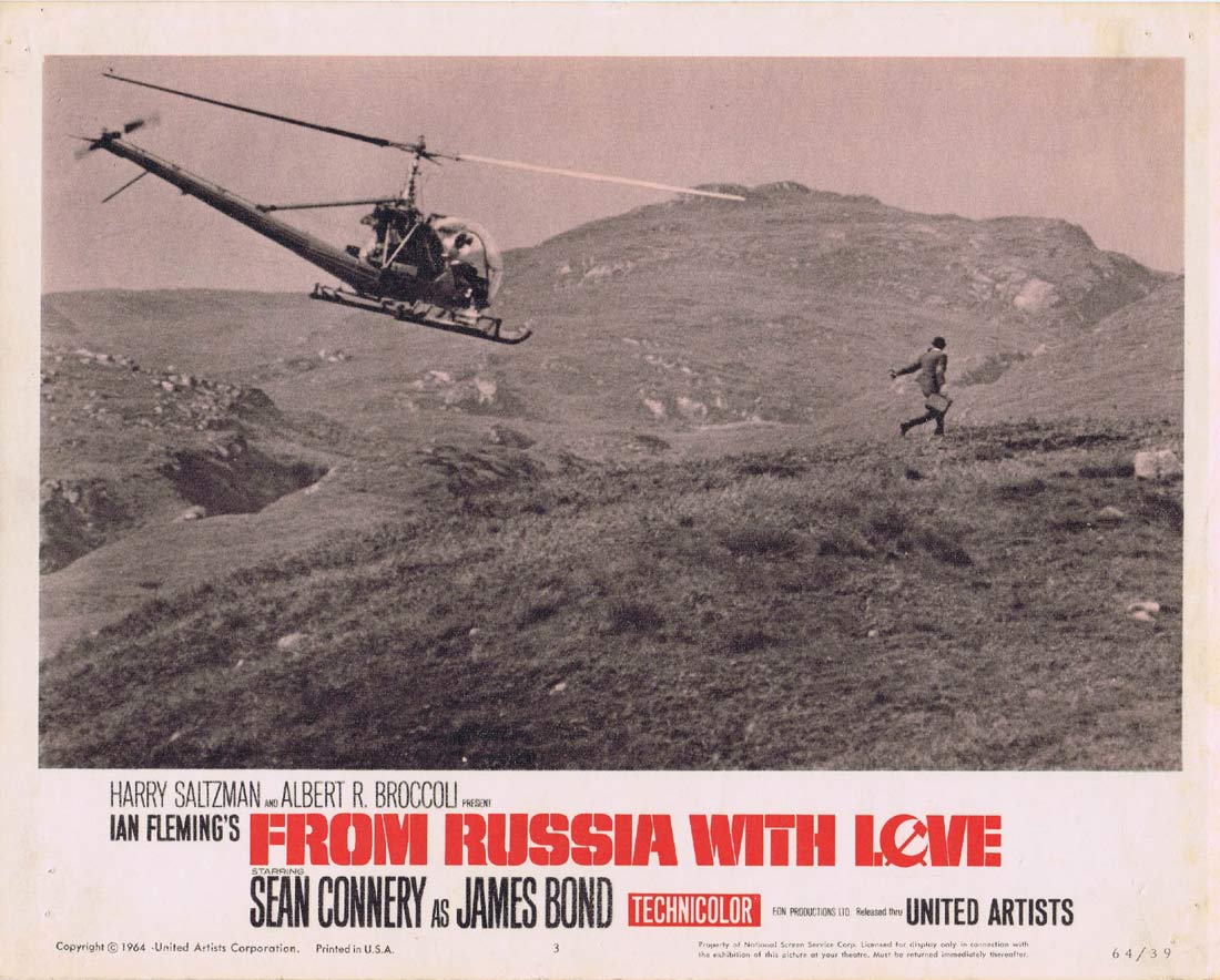 FROM RUSSIA WITH LOVE Original Lobby Card 3 Sean Connery James Bond