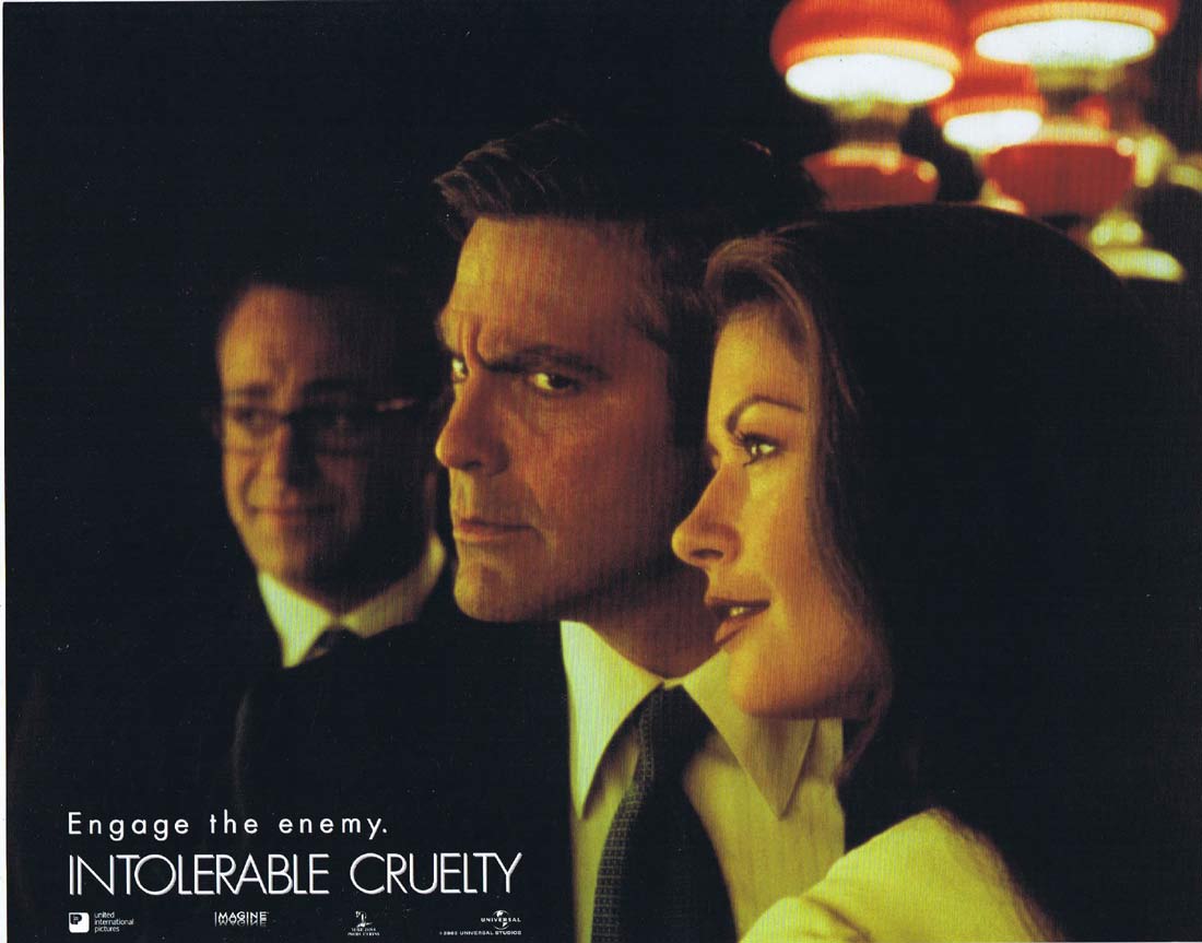 INTOLERABLE CRUELTY Original Lobby Card 1 George Clooney Catherine Zeta-Jones