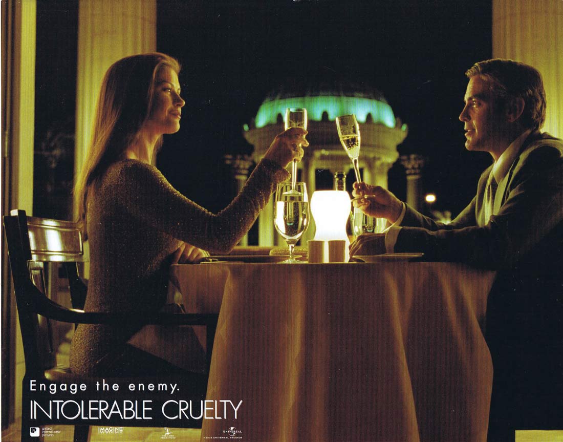 INTOLERABLE CRUELTY Original Lobby Card 2 George Clooney Catherine Zeta-Jones