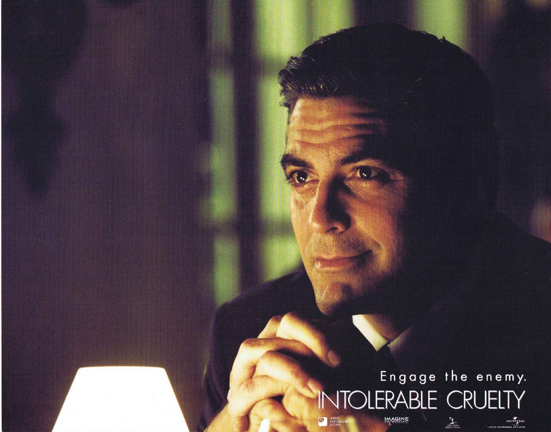 INTOLERABLE CRUELTY Original Lobby Card 4 George Clooney Catherine Zeta-Jones