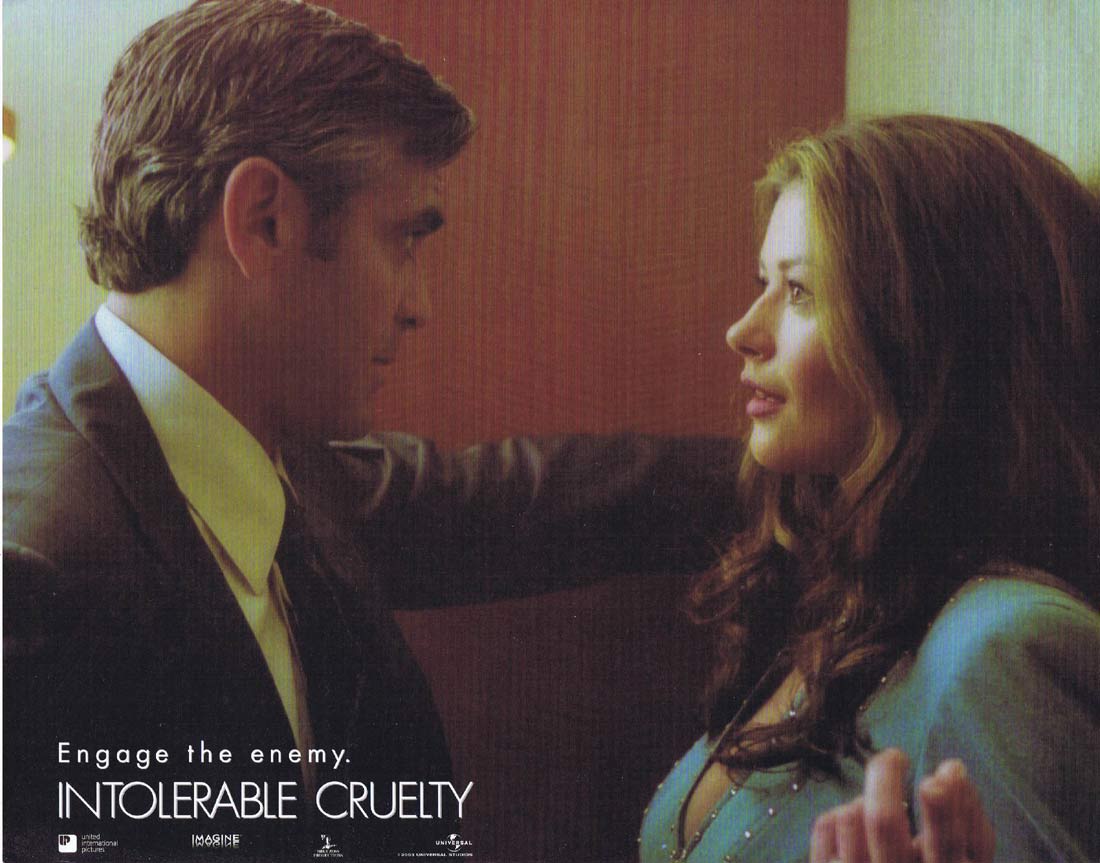 INTOLERABLE CRUELTY Original Lobby Card 8 George Clooney Catherine Zeta-Jones