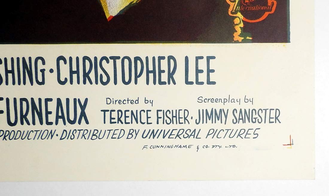 THE MUMMY Original LB Daybill Movie Poster HAMMER HORROR Christopher Lee