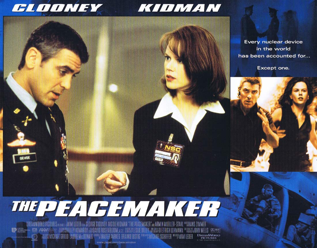 THE PEACEMAKER Original Lobby Card 5 George Clooney Nicole Kidman