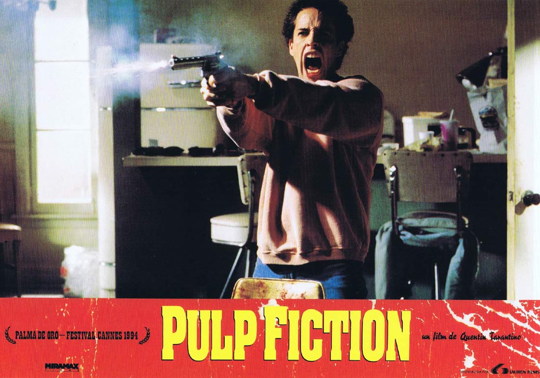PULP FICTION Original Spanish Lobby Card 3 Quentin Tarantino John Travolta