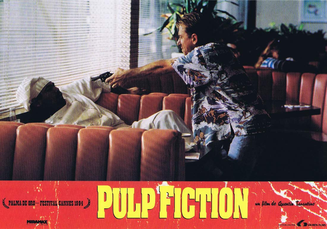 PULP FICTION Original Spanish Lobby Card 4 Quentin Tarantino John Travolta