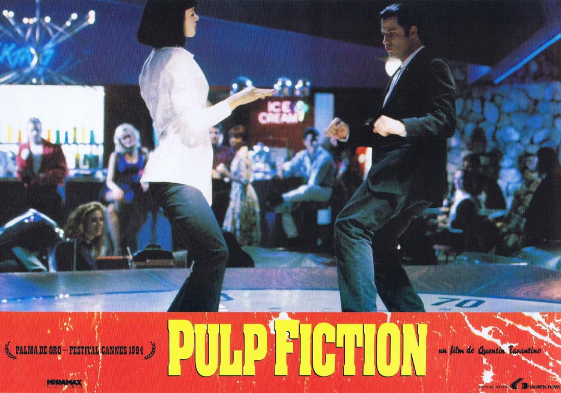 PULP FICTION Original Spanish Lobby Card 6 Quentin Tarantino John Travolta