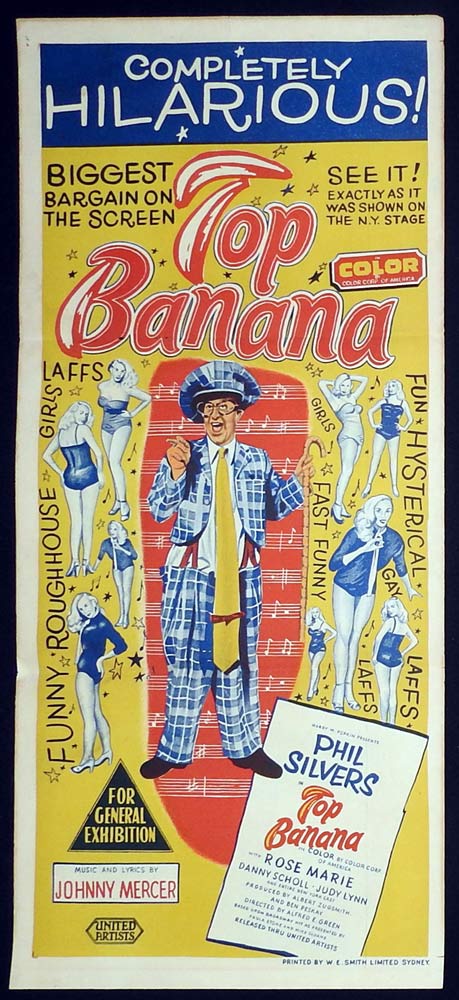 TOP BANANA Original Daybill Movie Poster Phil Silvers