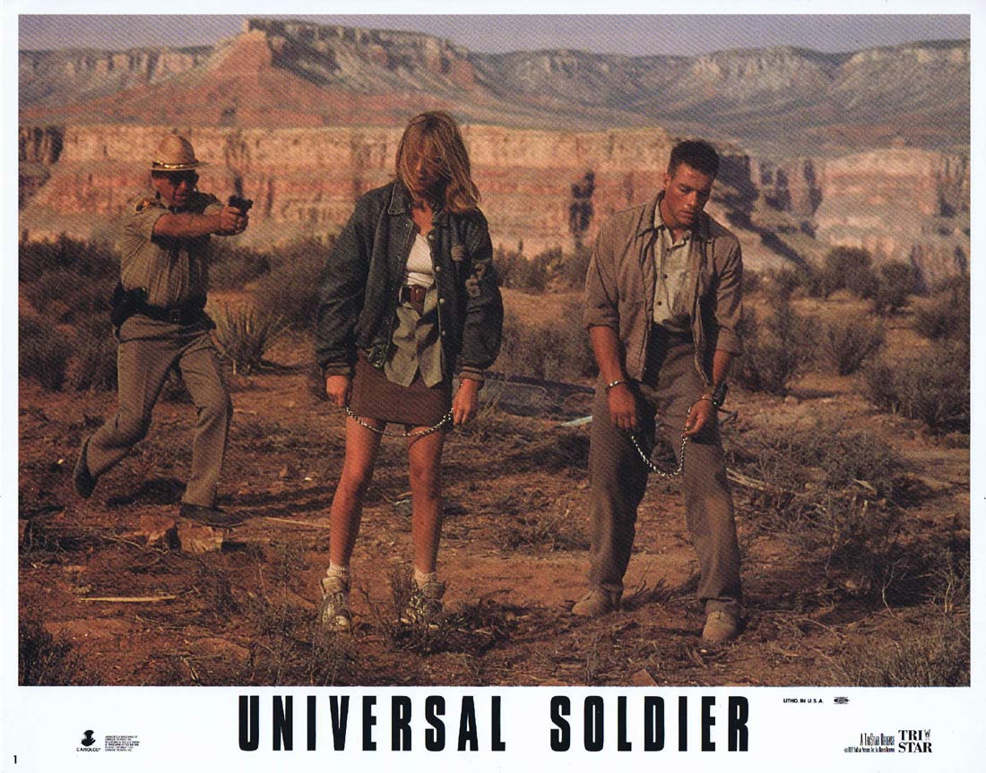 UNIVERSAL SOLDIER Original Lobby Card 1 Jean-Claude Van Damme Dolph Lundgren