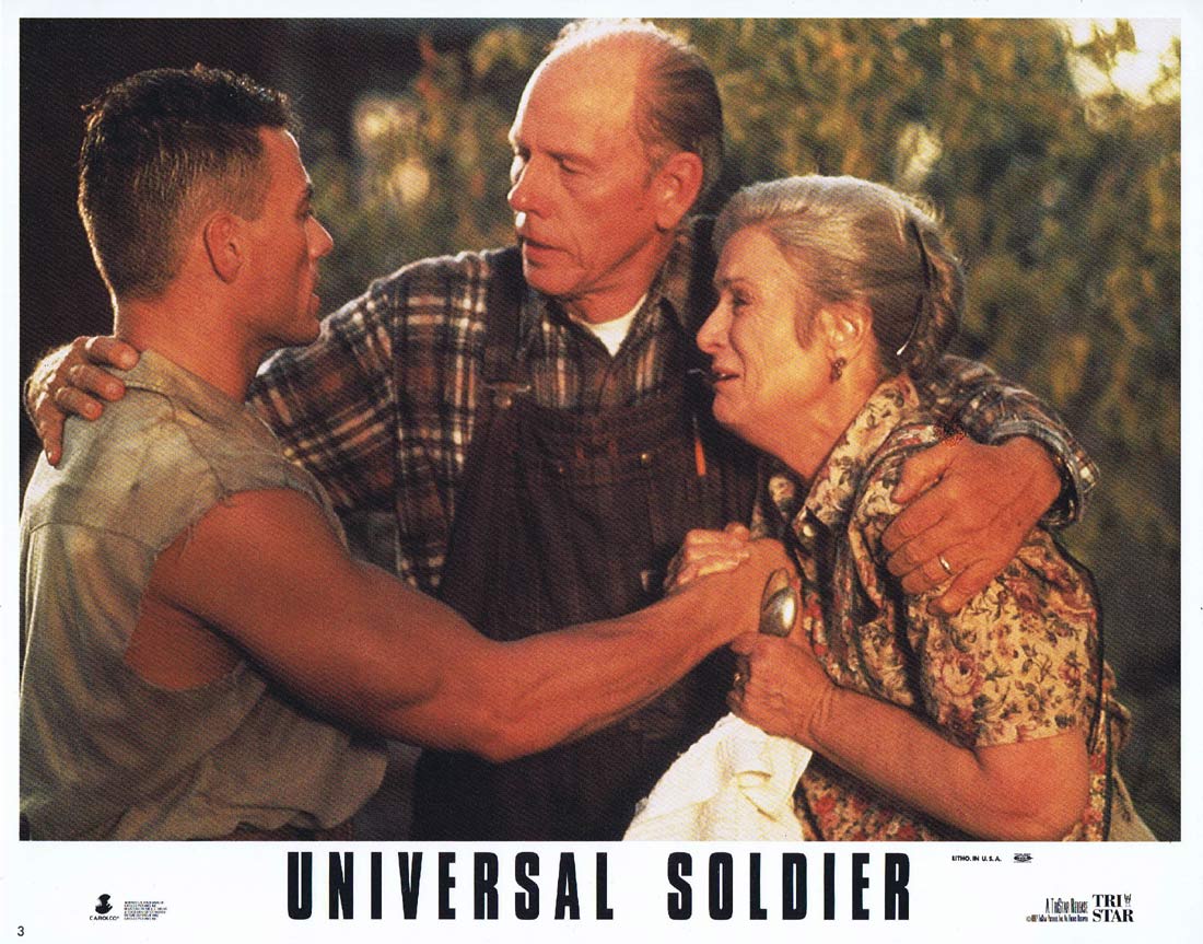 UNIVERSAL SOLDIER Original Lobby Card 3 Jean-Claude Van Damme Dolph Lundgren