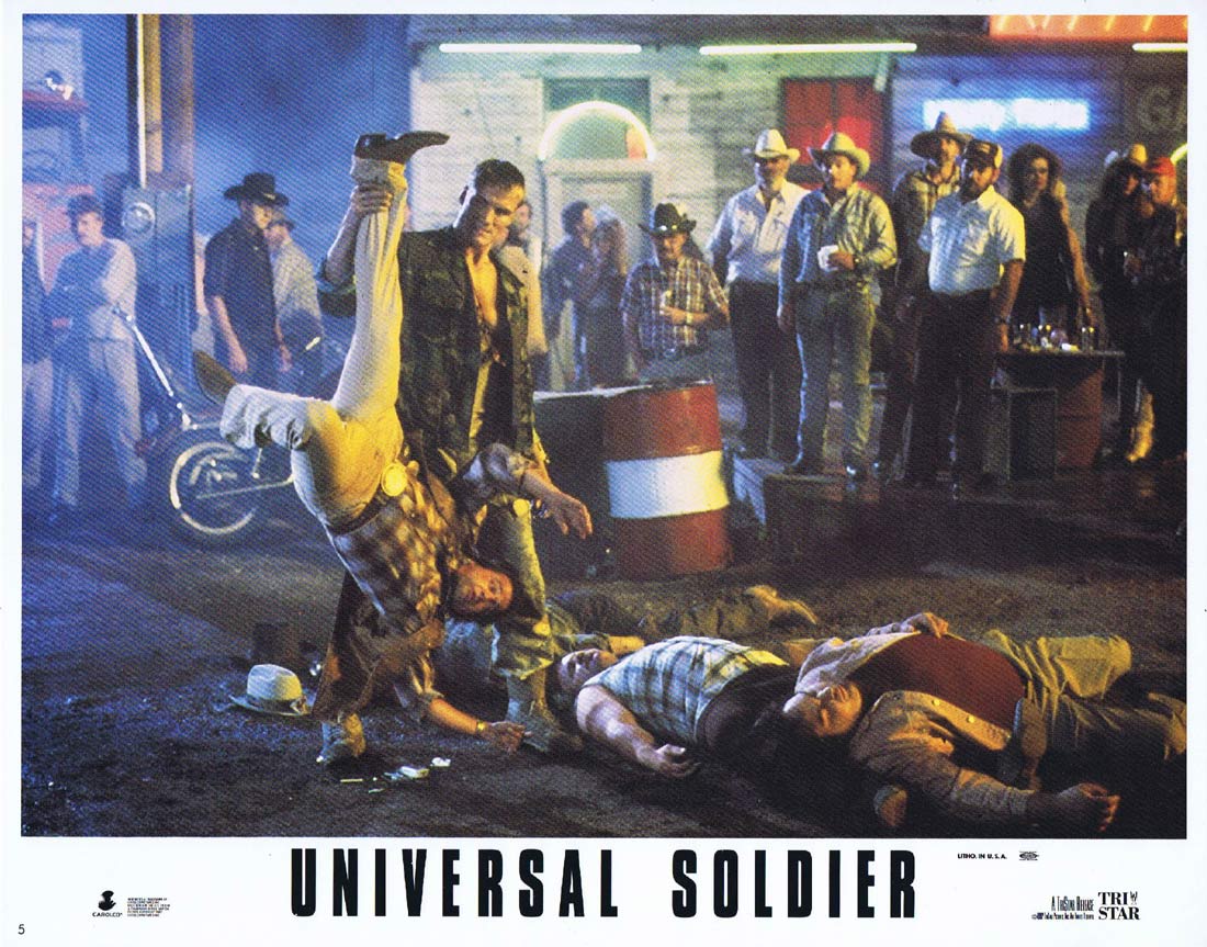 UNIVERSAL SOLDIER Original Lobby Card 5 Jean-Claude Van Damme Dolph Lundgren