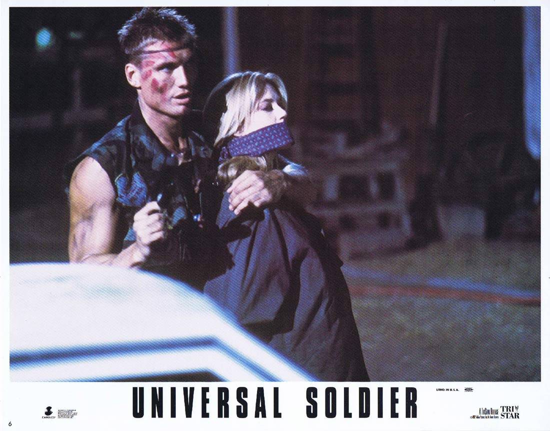 UNIVERSAL SOLDIER Original Lobby Card 6 Jean-Claude Van Damme Dolph Lundgren