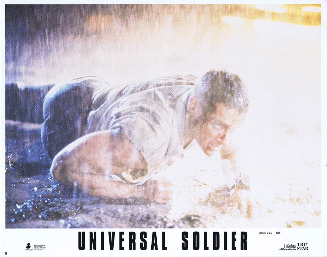 UNIVERSAL SOLDIER Original Lobby Card 8 Jean-Claude Van Damme Dolph Lundgren