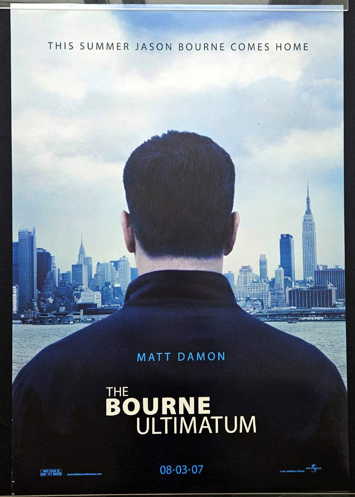 THE BOURNE ULTIMATUM Original DS US One sheet Movie poster Matt Damon Julia Stiles