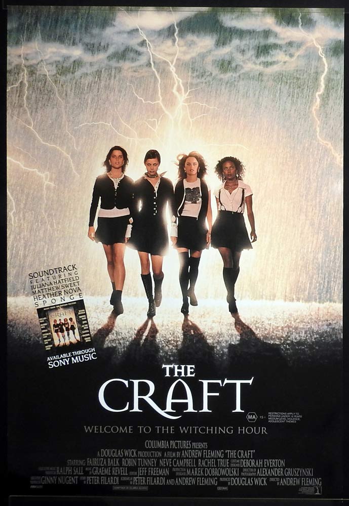 THE CRAFT Original US One sheet Movie poster Robin Tunney Neve Campbell