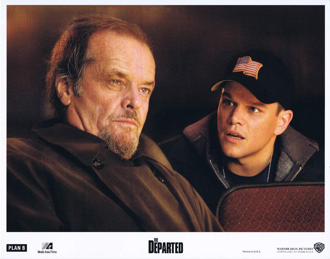 THE DEPARTED Original Lobby Card 3 Matt Damon Leonardo DiCaprio Jack Nicholson