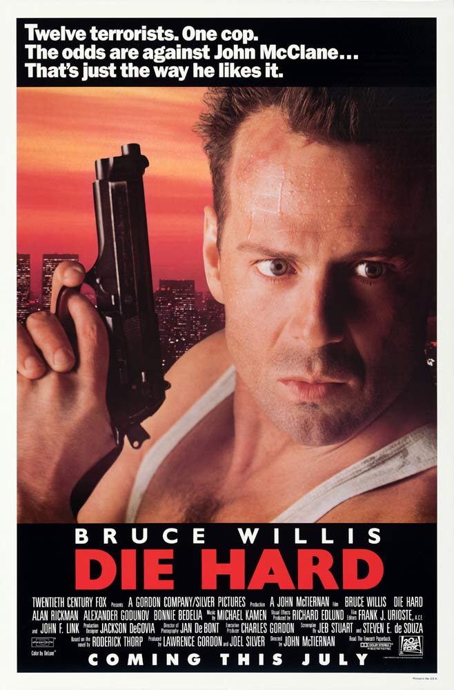 DIE HARD Original US Advance One sheet Movie poster Bruce Willis