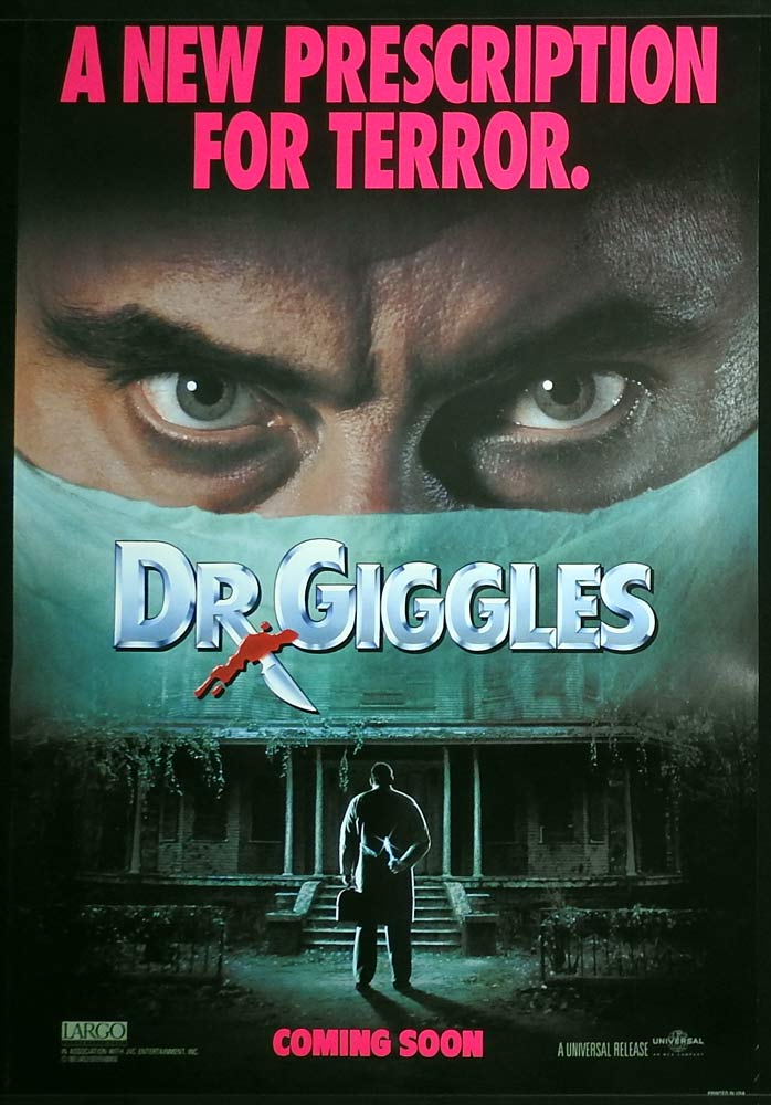 DR GIGGLES Original US One sheet Movie poster Larry Drake Horror Slasher Cult