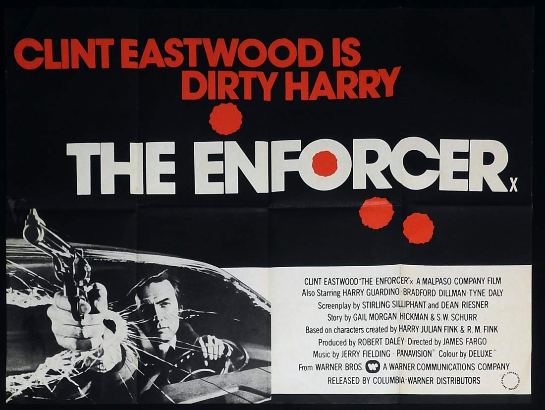 THE ENFORCER Original British Quad Movie Poster Clint Eastwood Dirty Harry
