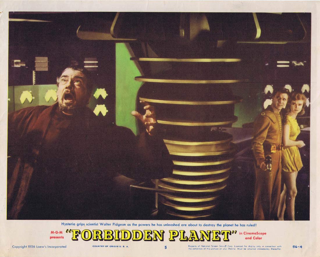 FORBIDDEN PLANET Original Lobby Card 5 Sci Fi Classic Robby the Robot