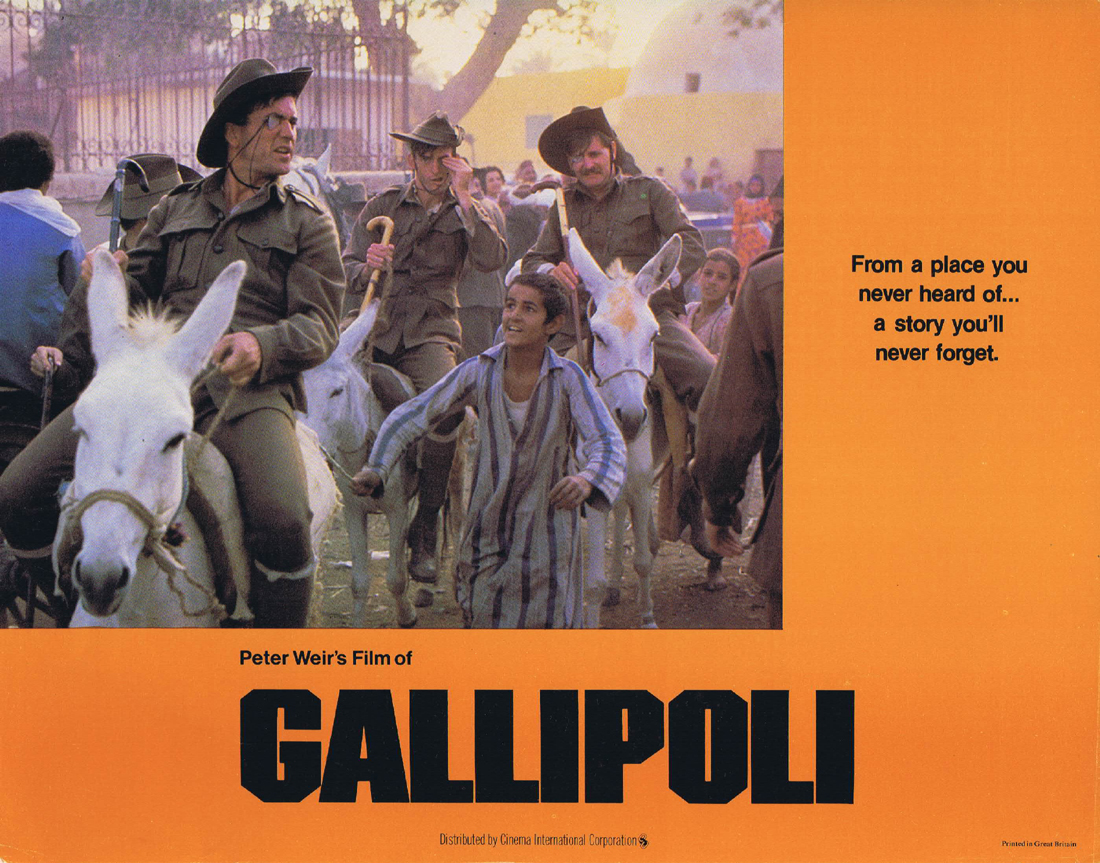 GALLIPOLI Original UK Lobby Card 2 Mel Gibson Mark Lee