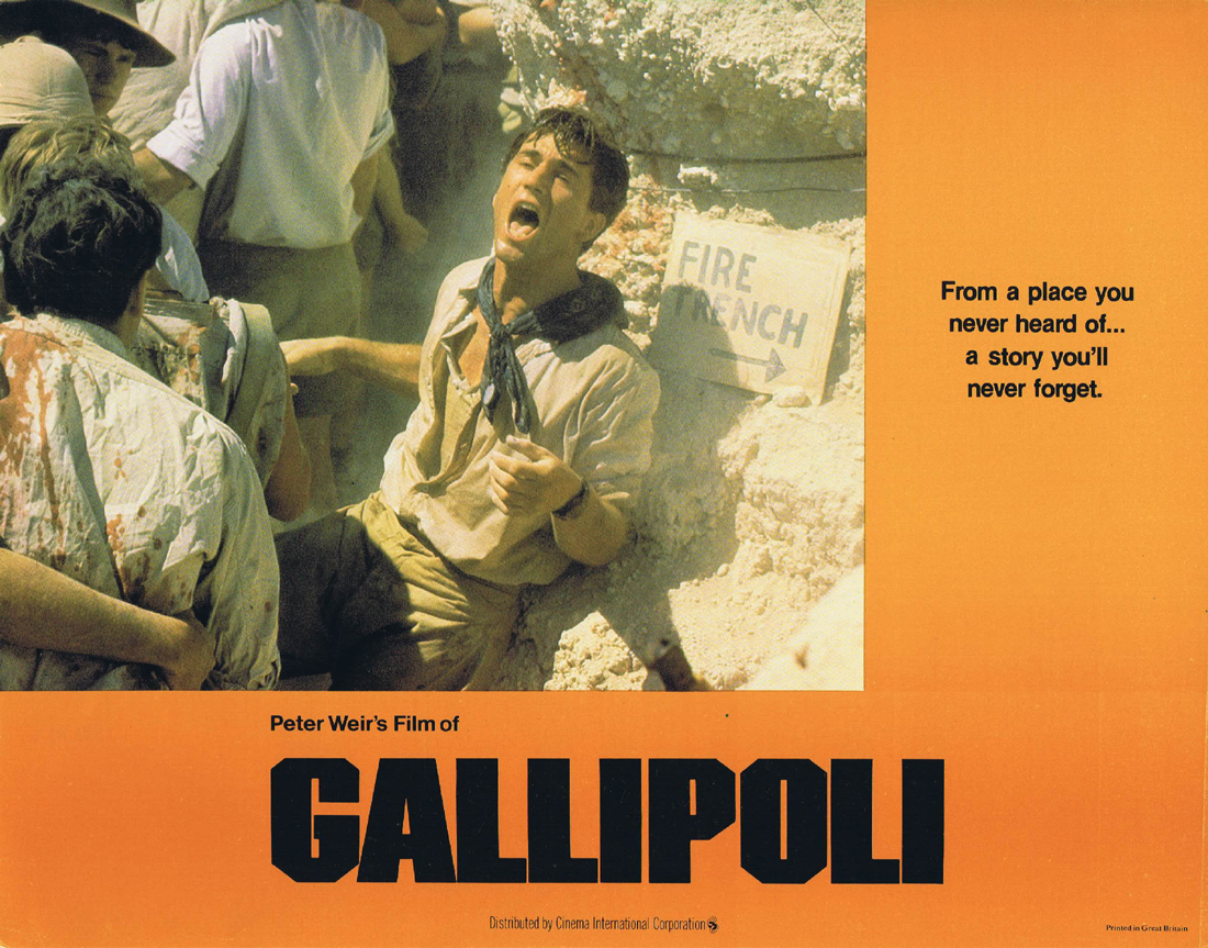 GALLIPOLI Original UK Lobby Card 3 Mel Gibson Mark Lee