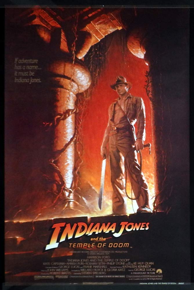 INDIANA JONES AND THE TEMPLE OF DOOM Original US One sheet Movie poster Harrison Ford