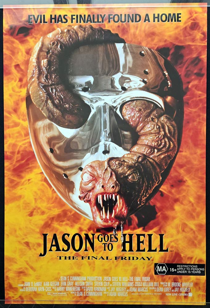 JASON GOES TO HELL Original US One sheet Movie poster Friday the 13th Final