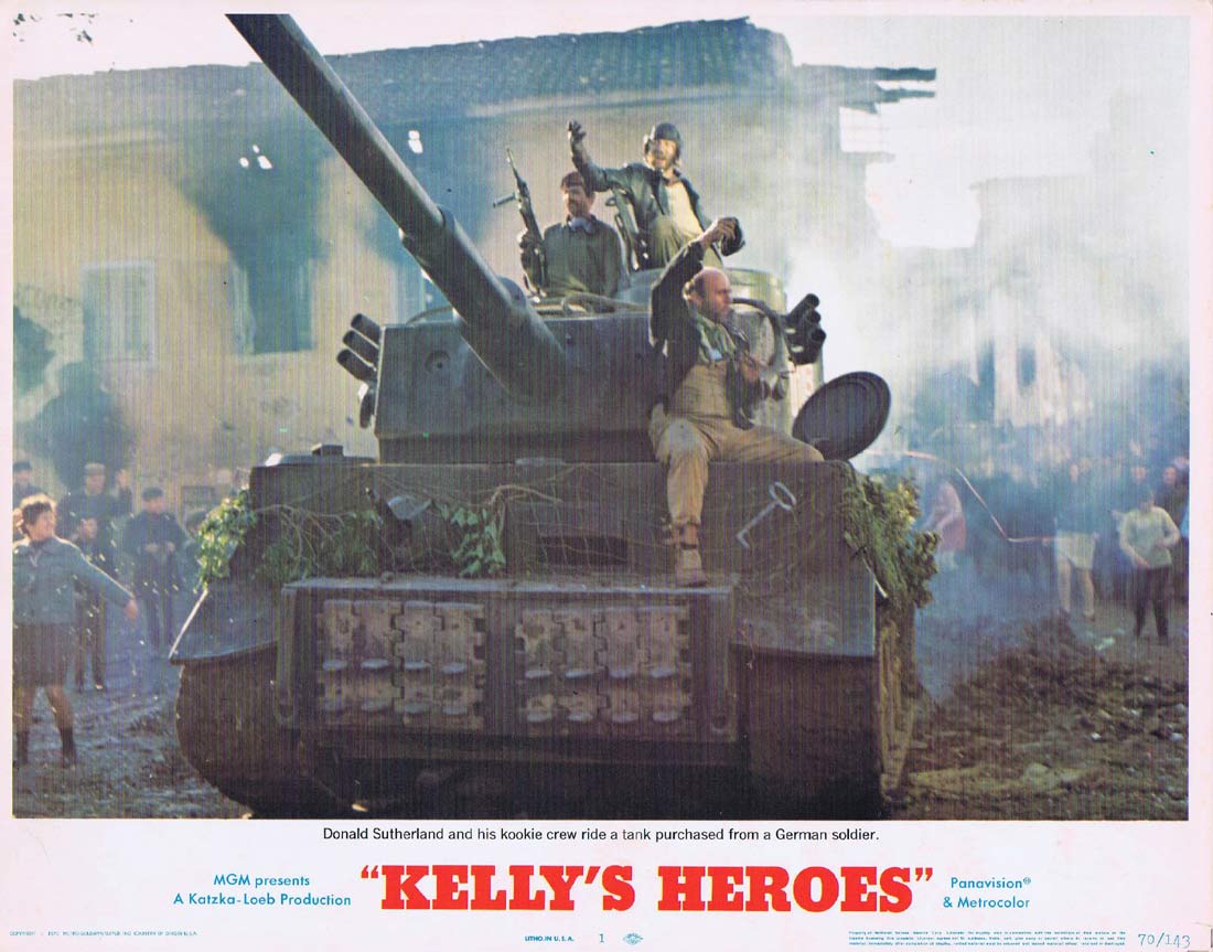 KELLY’S HEROES Original US Lobby Card 1 Clint Eastwood Telly Savalas