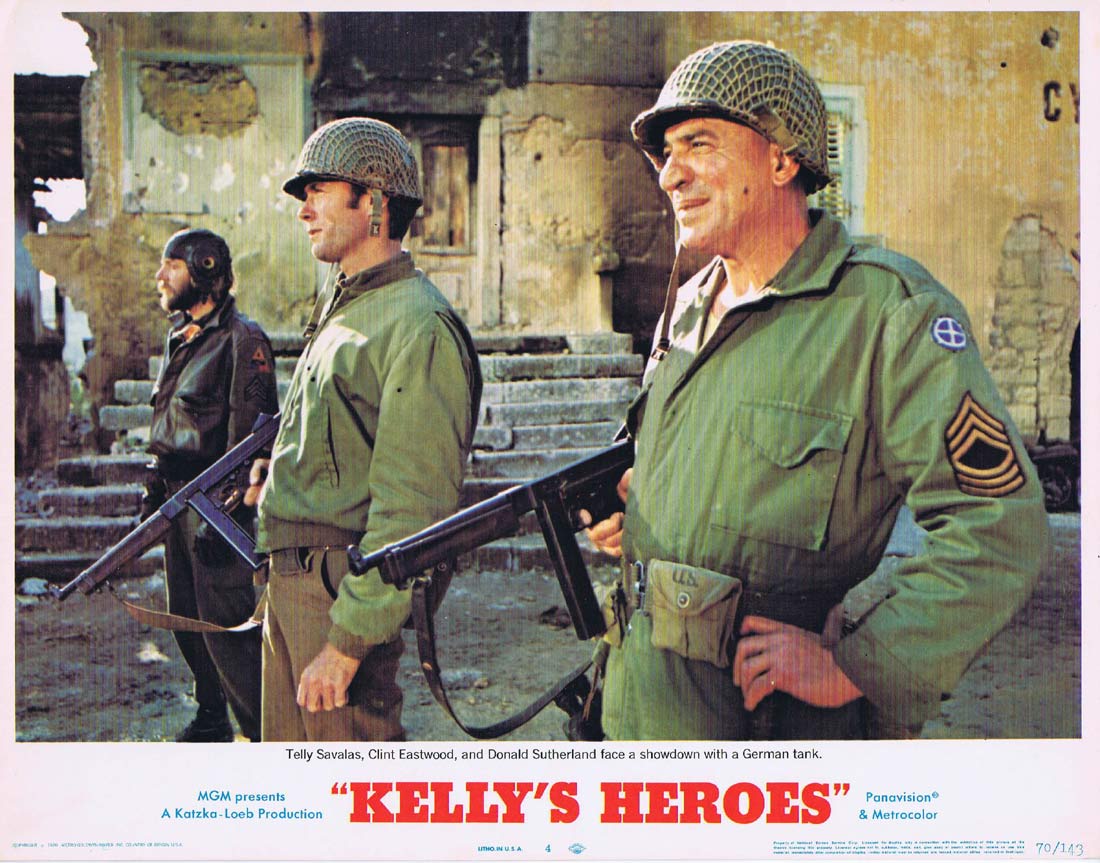 KELLY’S HEROES Original US Lobby Card 4 Clint Eastwood Telly Savalas