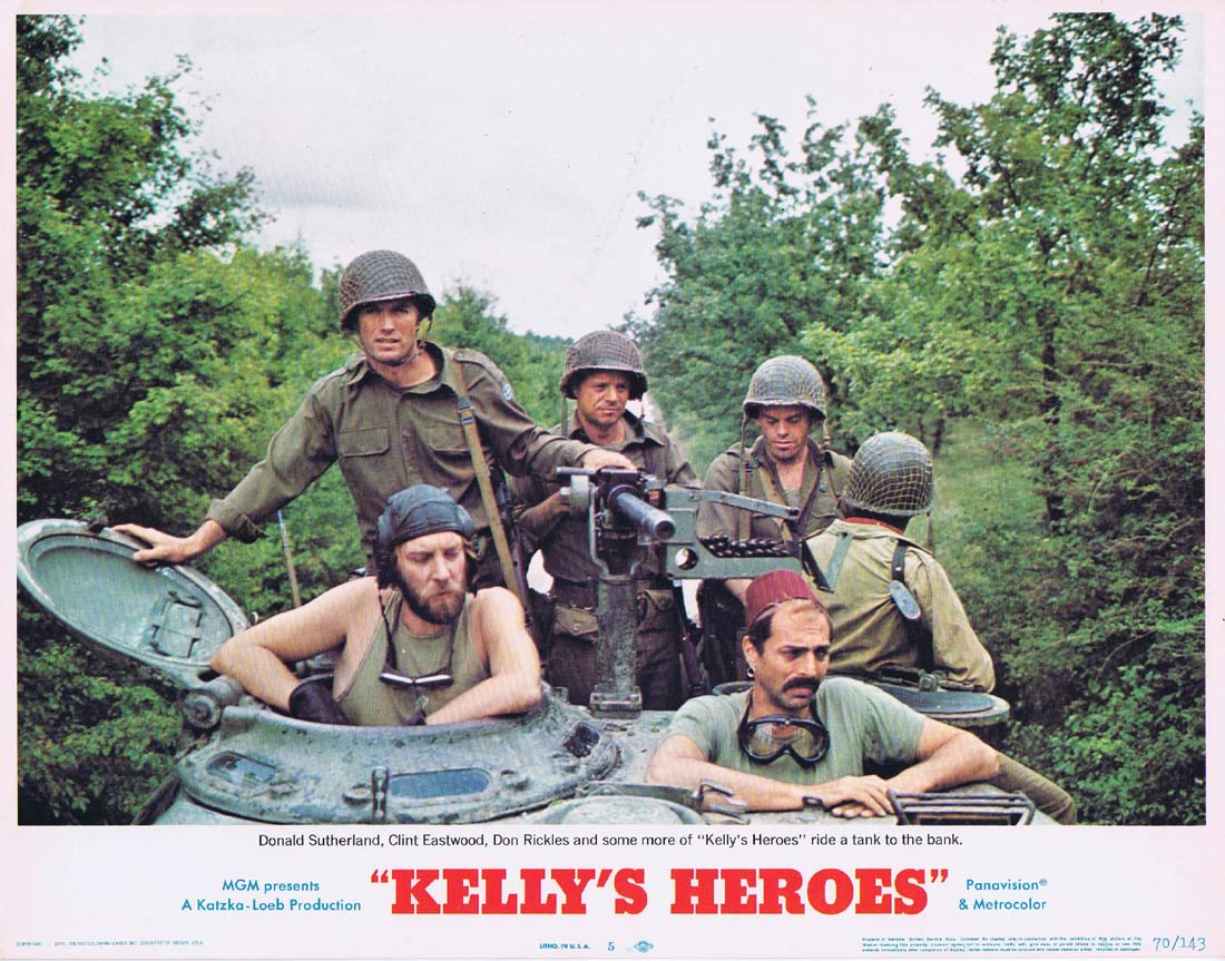 KELLY’S HEROES Original US Lobby Card 5 Clint Eastwood Telly Savalas