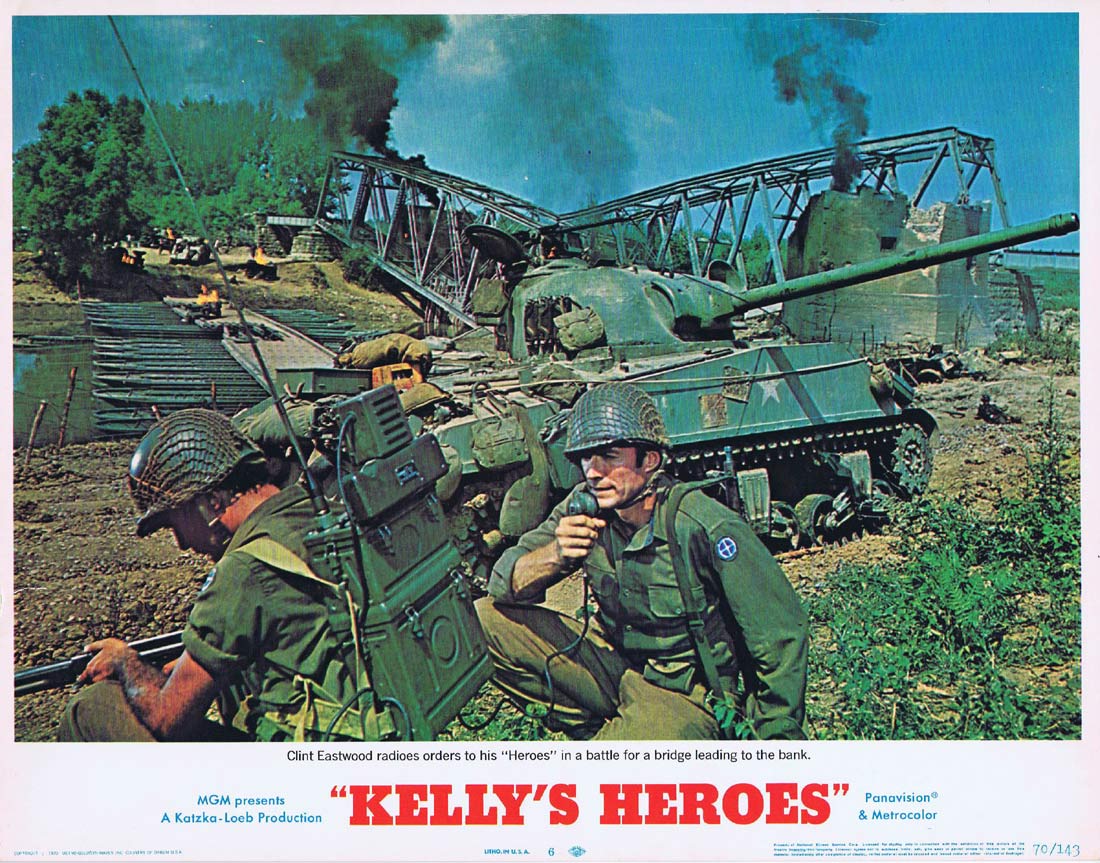 KELLY’S HEROES Original US Lobby Card 6 Clint Eastwood Telly Savalas