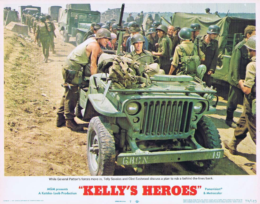 KELLY’S HEROES Original US Lobby Card 7 Clint Eastwood Telly Savalas
