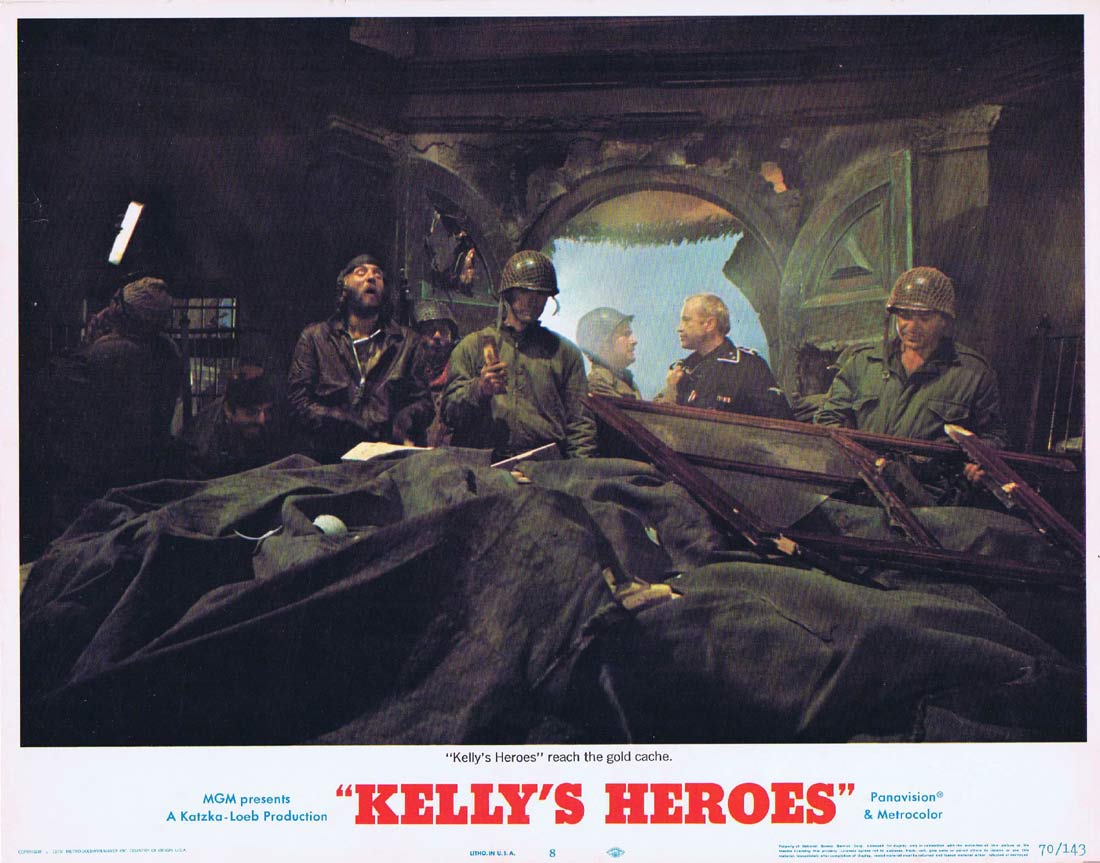 KELLY’S HEROES Original US Lobby Card 8 Clint Eastwood Telly Savalas