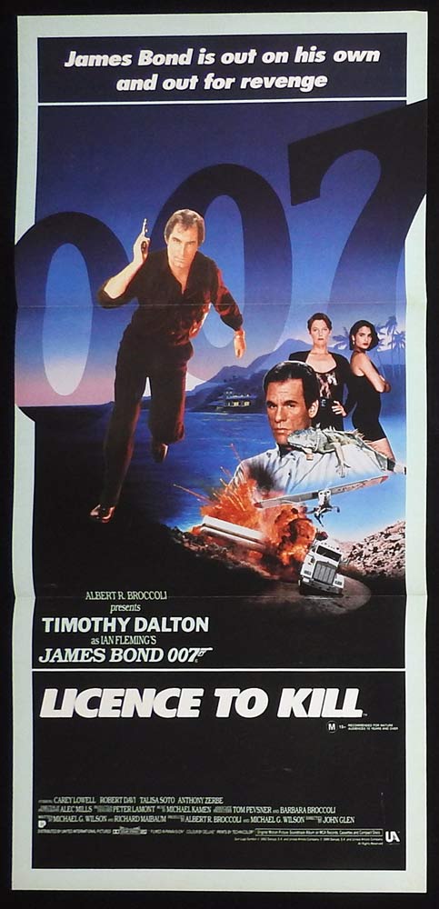 LICENCE TO KILL Original Daybill Movie Poster Timothy Dalton as James Bond