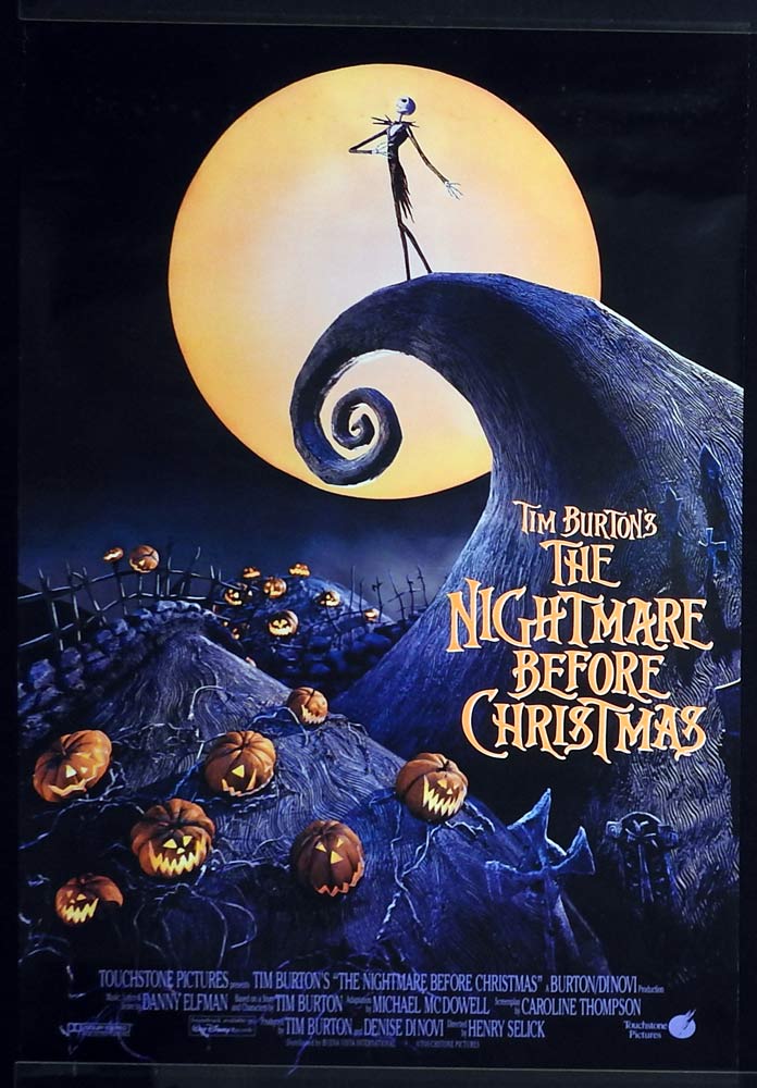 THE NIGHTMARE BEFORE CHRISTMAS Movie Poster Australian One sheet Movie Poster
