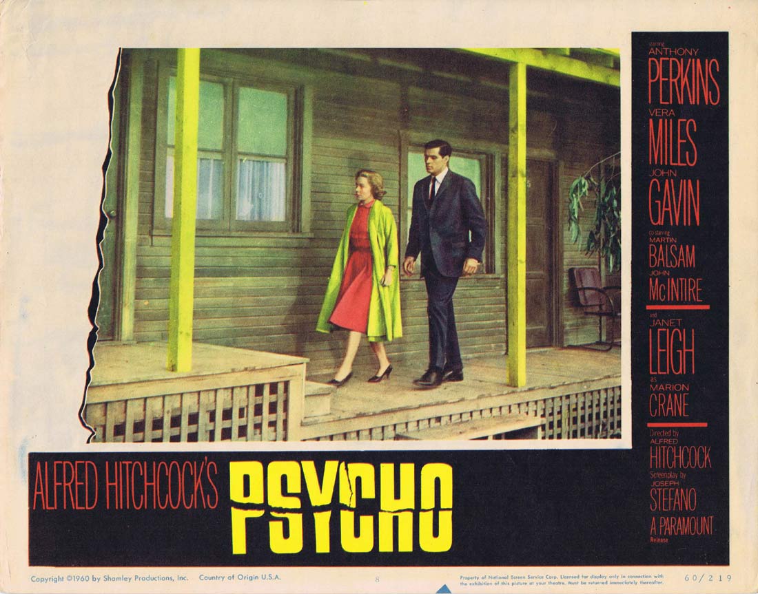 PSYCHO Lobby Card 8 Alfred Hitchcock Anthony Perkins as Norman Bates