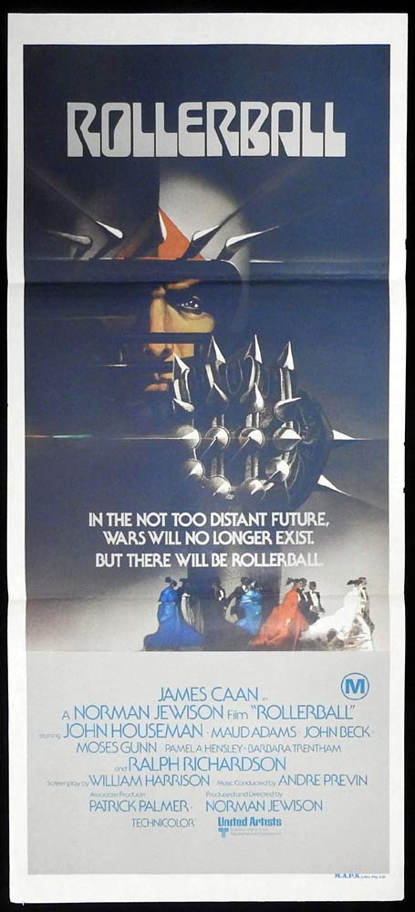 ROLLERBALL Original Daybill Movie Poster JAMES CAAN John Houseman