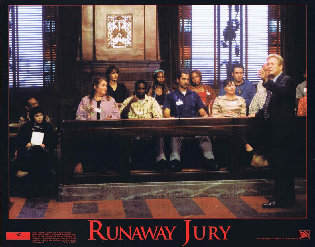 RUNAWAY JURY Original Lobby Card 8 John Cusack Rachel Weisz